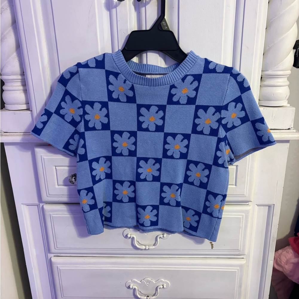 Blue Floral Women’s Top